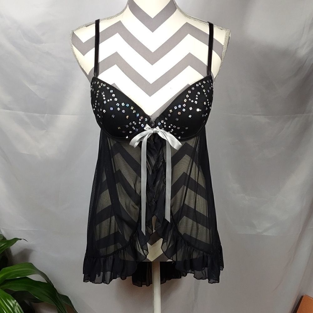 NWOT Inner Secrets Lingerie Sequined Bra Top